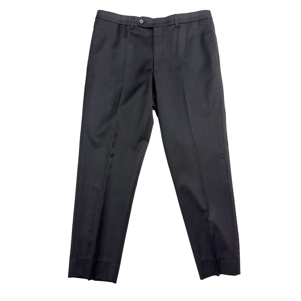 Jack Victor 36x30 Charcoal Dress‎ Suit Pants Trousers Flat Front Wool Straight